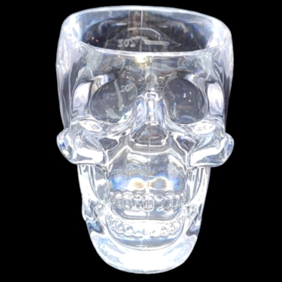 NEW 4"CRYSTAL HEAD" VODKA SKULL PLASTIC SHOT GLASSES - Picture 3 of 8
